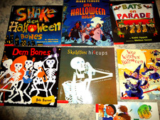 Scholastic Lot of 7 Halloween -Skeleton-Witches -bones books-all Scholastic 