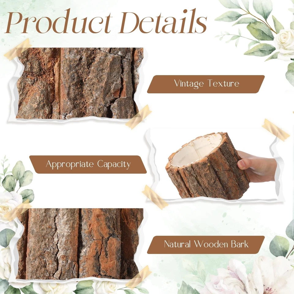 12 Pcs Wooden Vase for Centerpieces Christmas Table Decor Wooden Flower Vase ... - Image 3 of 4