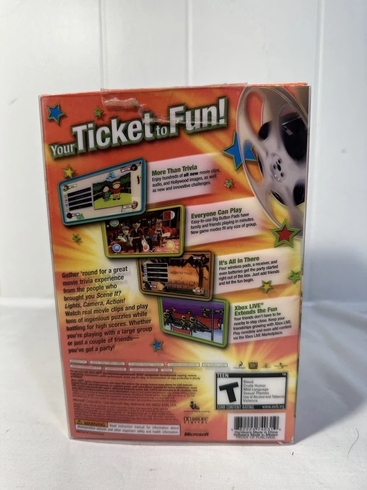 SCENE IT? Xbox 360 Box Office Smash Bundle Movie Trivia Game & 4 controllers New - Image 3 of 4