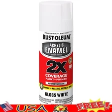 6 Pack Gloss Acrylic Enamel Spray Paint Any Angle Durable High Coverage New