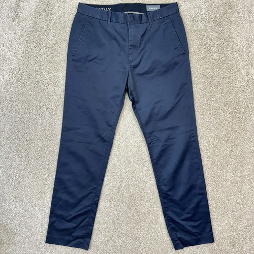 Bonobos Chino Pants Mens 32x30 Navy Blue Monday Slim Fit Cotton Casual Trousers