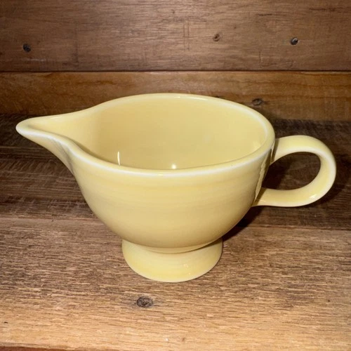 Homer Laughlin FIESTA ~ Fiestaware Yellow Ring Handled Creamer 3"