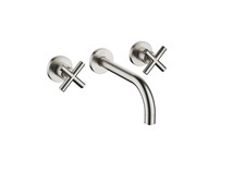 Dornbracht 36712892-060010 TARA Wall-Mounted Three-Hole Lavatory Mixer W/O Drain