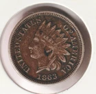 1863 Indian Head Penny American Civil War Copper Nickel US Coin Rare Old Cent