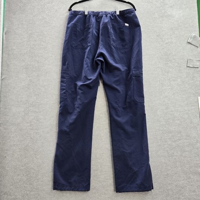 FIGS Men Scrub Pants M Blue Cairo Cargo Drawstring Pockets 31'' Inseam READ