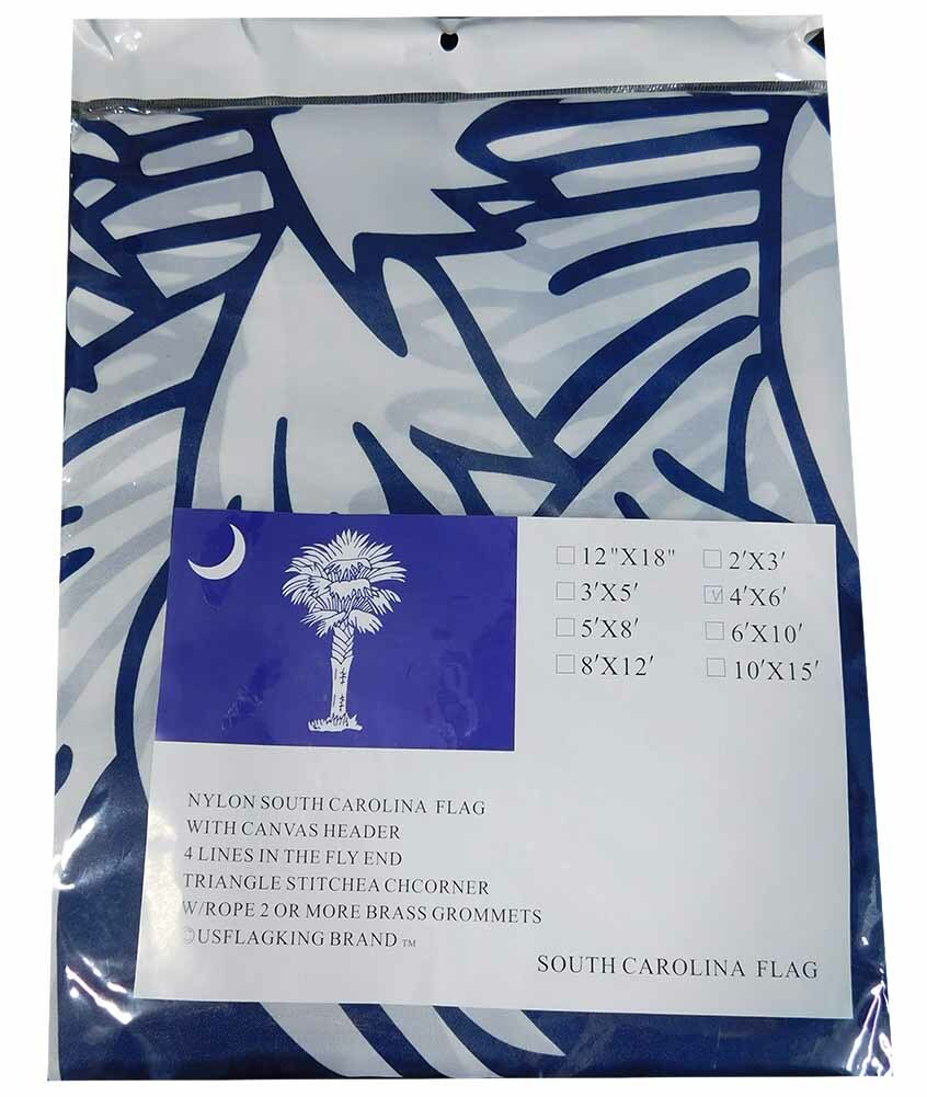 Bandiera Esterni Bandiera Carolina Del Sud 4x6 Piedi - Doppia Faccia, Resistente, Con Occhielli Bandiera Carolina Sud Occhielli - Foto 3