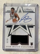 JAMES BOUKNIGHT UConn 2022-23 Flawless Collegiate Star Swatch PATCH AUTO # 5/25