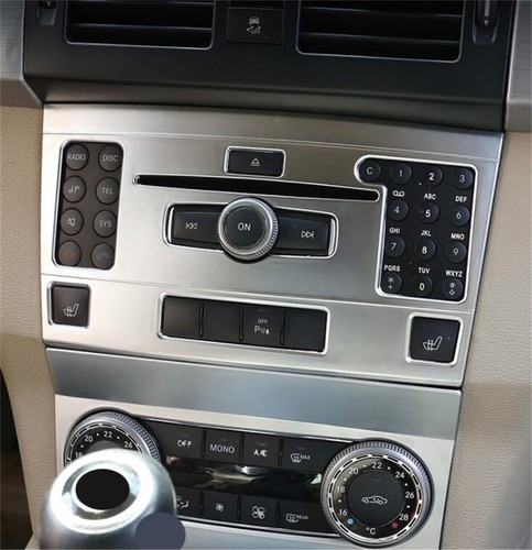 Silver Center Control Volume CD Switch Panel Cover For Benz GLK Class X204 10-12 - Picture 4 of 12
