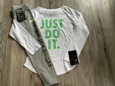 Girls Nike long sleeve tshirt I m whats next leggings size 6X NWT