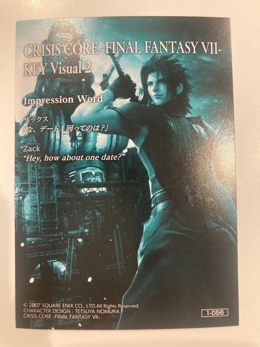 Final Fantasy VII 7 Anniversary Art Museum Card Zack 1-056 SQUARE