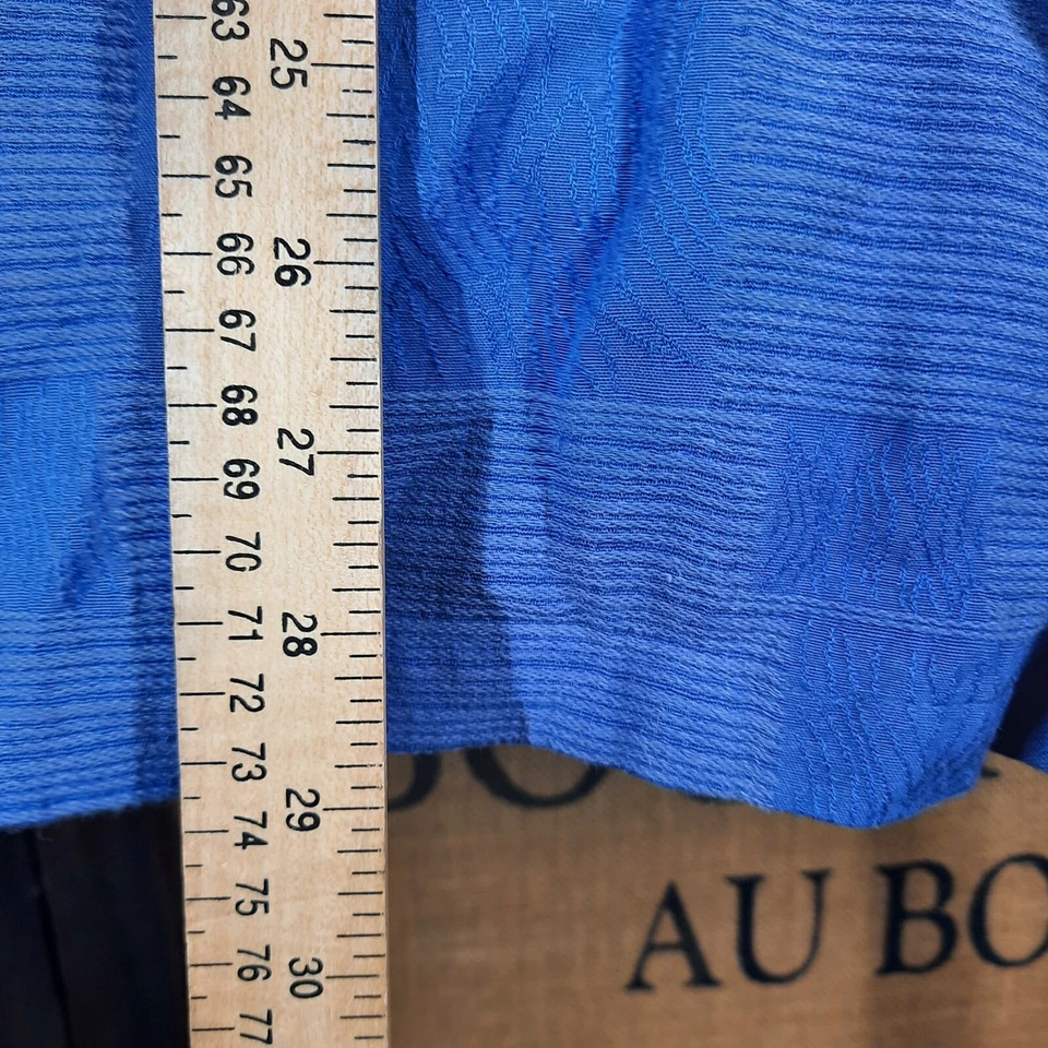 Chaqueta Erin By Erin London Botón Delantero Mangas 3/4 Azul Hombreras talla 2x  Foto 4 de 4