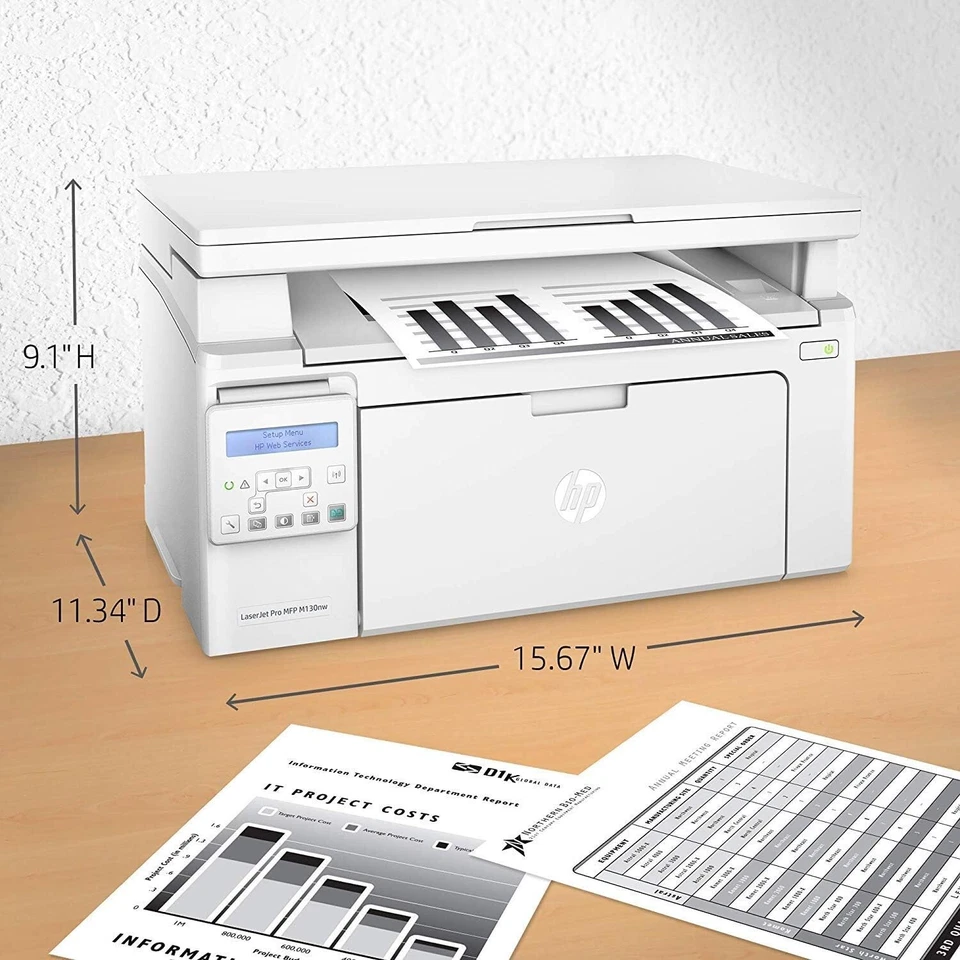 Brand New HP Laserjet Pro M130NW All-in-One Wireless Laser Printer - Image 2 of 4