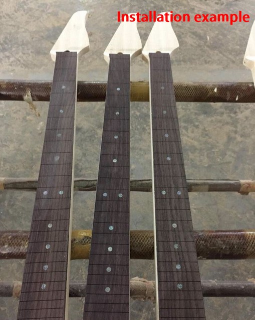 Guyker 2pcs Carbon Fiber Neck Rods 3X6X380mm Guitar Neck Stiffener for