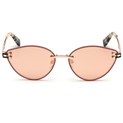 Just Cavalli JC925S 02U Rose Gold Cat Eye Mirror Sunglasses Frames 59-15-140