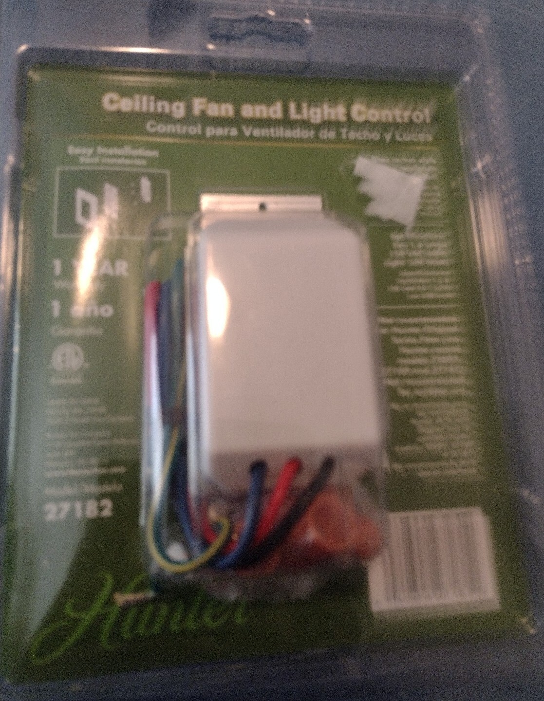 Hunter Ceiling Fan Wall Light Fan Speed Switch New 27182 3Wire System