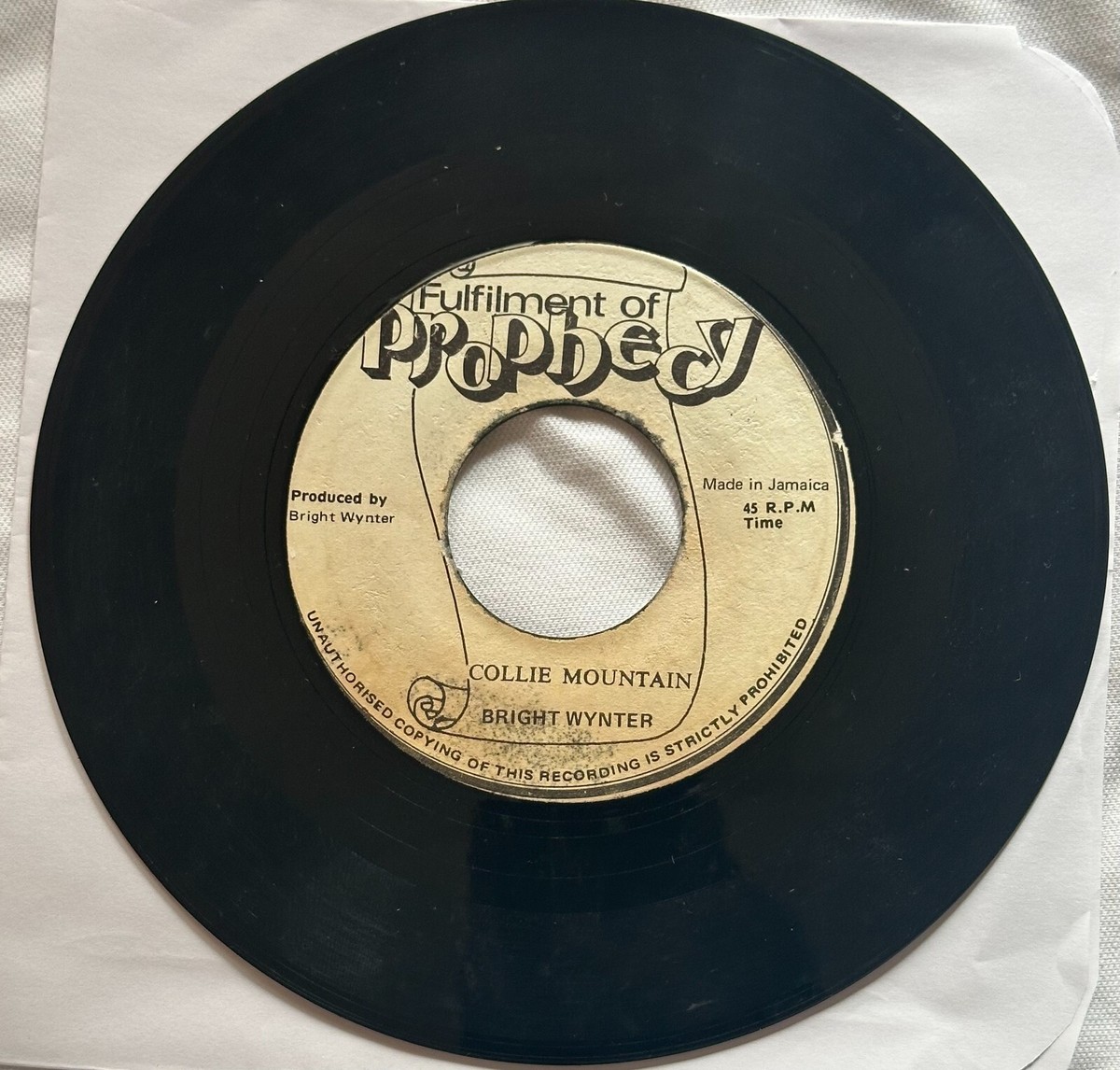ジャマイカ7” Bright Wynter Collie Mountain none Fulfilment Of Prophe /00050 records collie Mountain | eBay