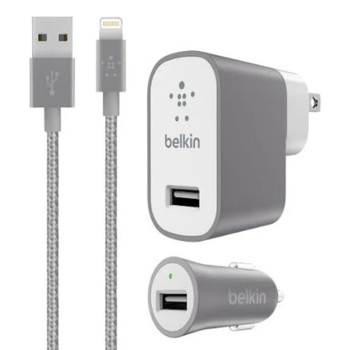 Belkin Mixit Up Car + Home Charger Kit with Lightning Cable MFI Certified - New - 第 1/3 張圖片