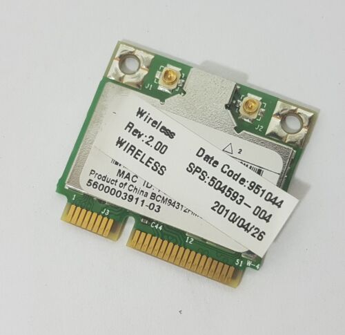 Wlan Wifi Broadcom BCM94312HMG 504593-004 aus Notebook HP Compaq 615 - Afbeelding 1 van 2