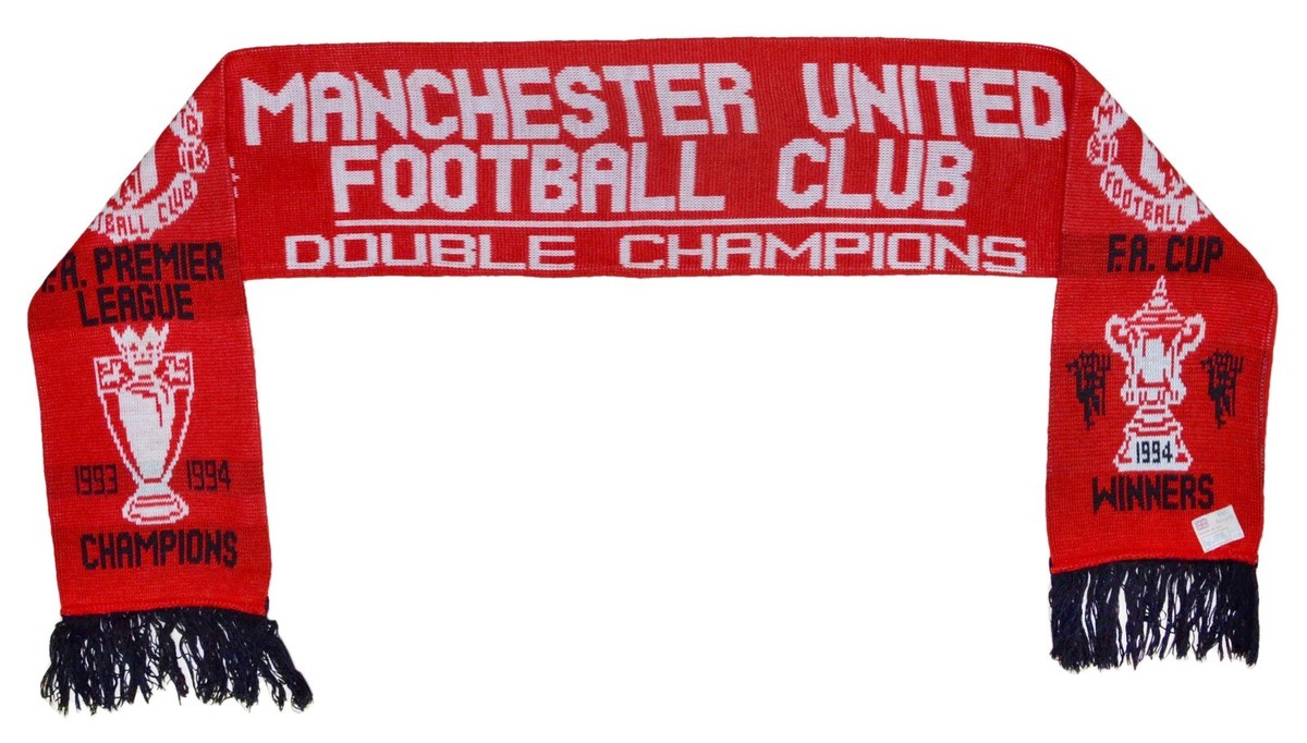Rare Vintage Manchester United Football Club Double Winners