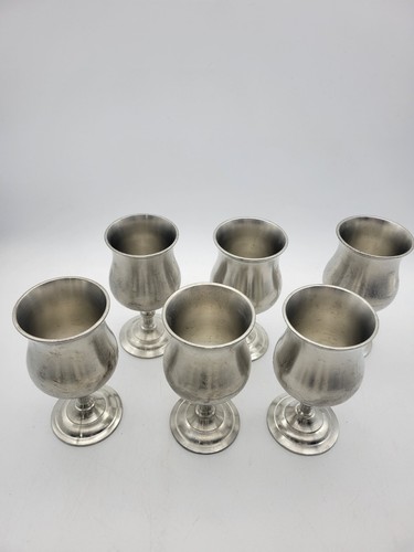 14 pc Pewter Wine goblets, Cups, Barrel Mugs Marked Selangor Malaysia Singapore - Picture 8 of 23