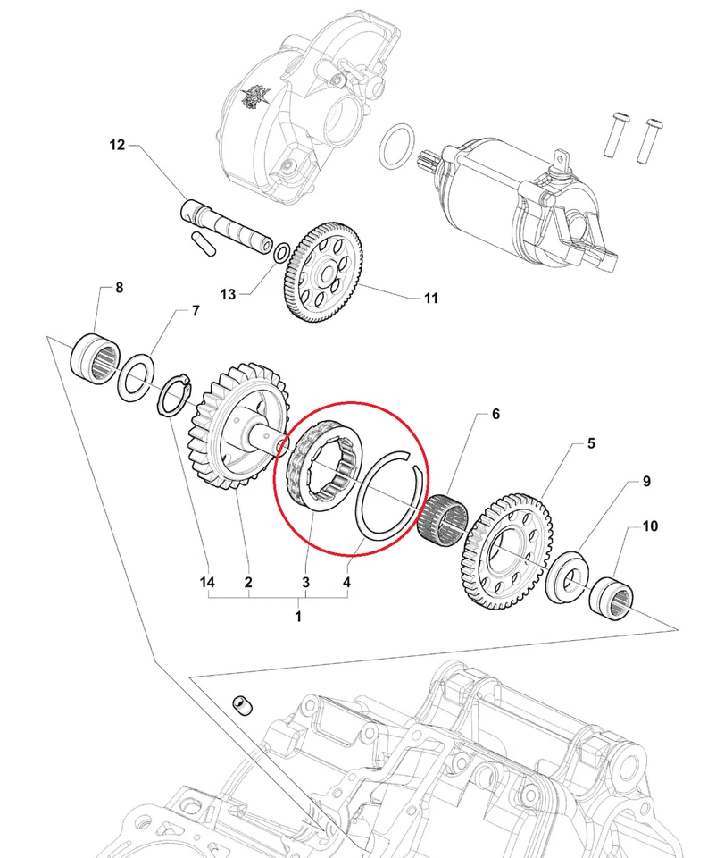 Mv Agusta Rival 2014-2017 Frizione Ruota Libera Avviamento Starter 8A0065795 Foto 2 de 2