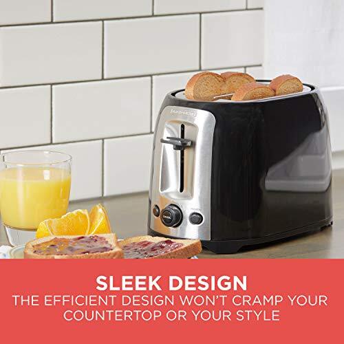 Extra Wide Slot Toaster BLACK+DECKER 2-Slice Oval with Stainless Steel Accents - Picture 6 of 9