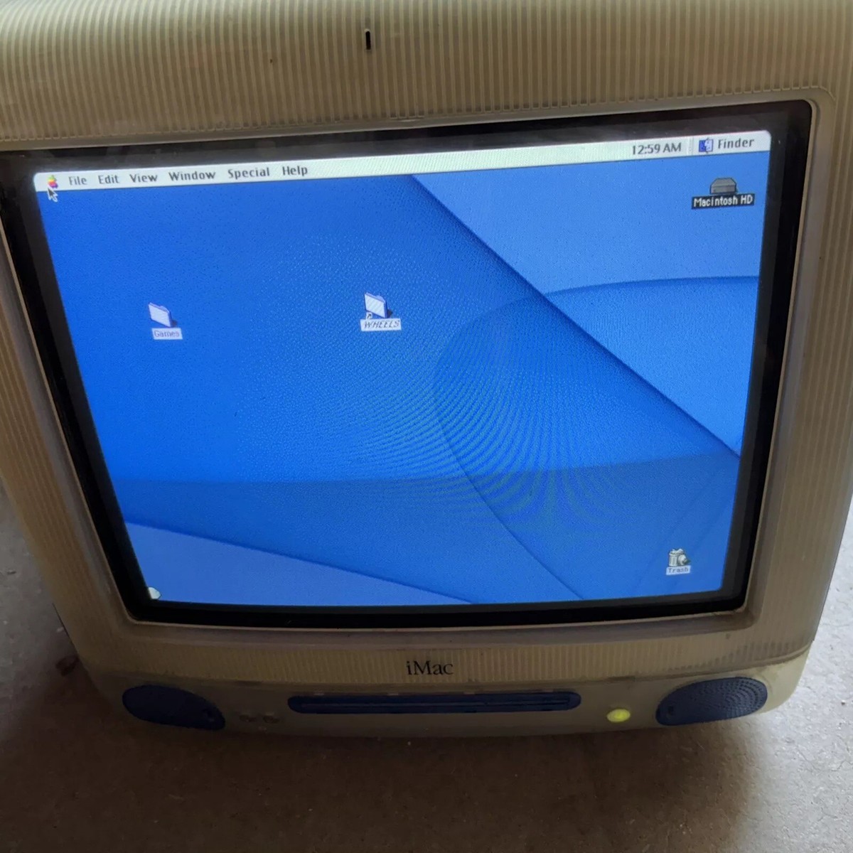 iMac computer Apple vintage Blue powers up sold as is | eBay