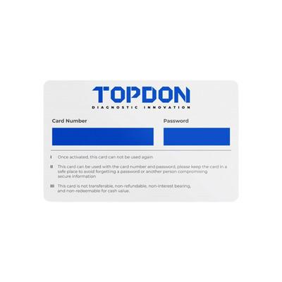  TD10002008 Topdon Phoenix Max/Smart One-Year Update Passenger Car