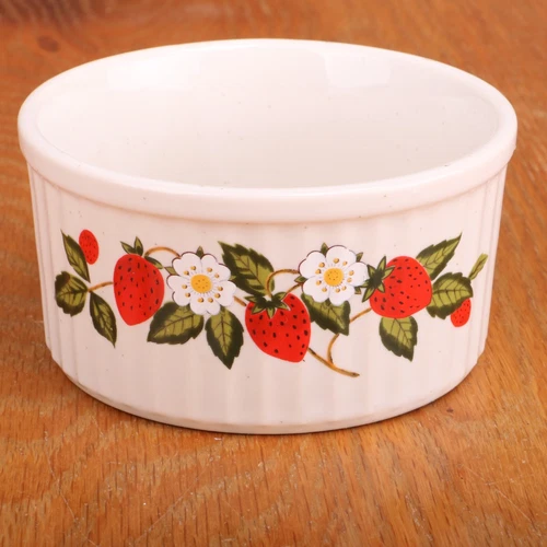 Sheffield Strawberries N Cream Stoneware Ramekin Sauce Dipping Bowl