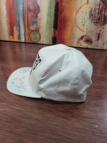 Vintage Pittsburgh Steelers Snapback Hat Superbowl XXX 90s White Autographed - Picture 11 of 11