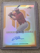 JORDAN GROSHANS 2017 LEAF PERFECT GAME AUTOGRAPH Gold Proof #1/1 BLUE JAYS