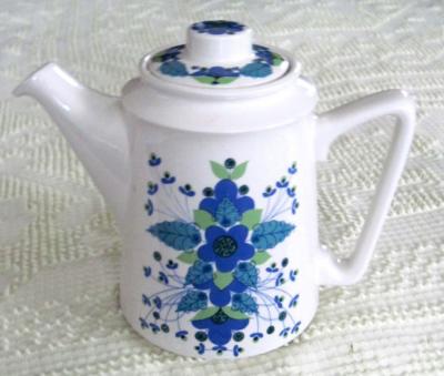 Stavangerflint Norway Bonnie Blue/Green Floral Coffee Server | eBay