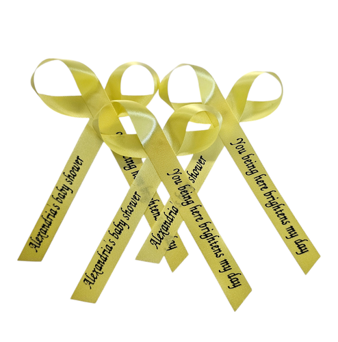 50 Personalized Ribbons Cut Baby Shower Bridal Wedding Baptism Birthday - Picture 100 of 241