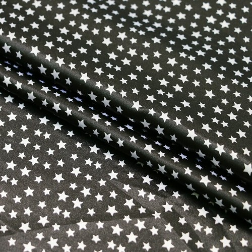 By Yard Stars Printed Satin Fabric Soft Scarf DIY Gown Headband Tissu - Picture 9 of 13