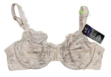 Bali Desire Lift Lace Underwire Full Coverage Women's Bra NWT Champagne Nude