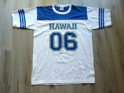 Vtg 90s ALORE Hawaii #06 Football Jersey Style Shirt L Single Stitch NWOT Cotton