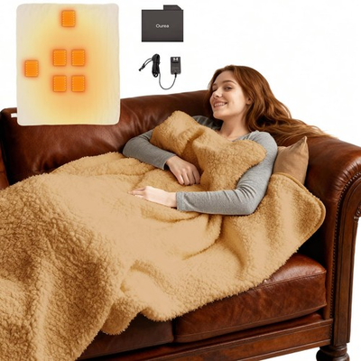 #ad Ourea Cordless Heated Blanket with 10000mAh Power Bank Portable Rechargeable... $80.84