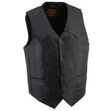Men's Milwaukee Leather Motorcycle Vest Classic Style Size 70