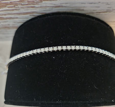 8-inch 3mm moissanite tennis bracelet sterling silver 925 4.23 ctw