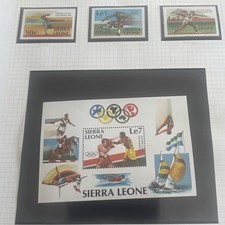 Sierra Leone Olympics Postage Stamps 90c Le1 Le3 + Le7 Souvenir Sheet NHM