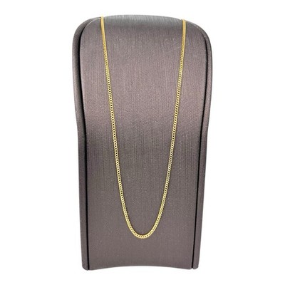 18ct 18K Yellow Gold Italian Fine Curb Link Chain Necklace 2.63 Grams 48cm. New