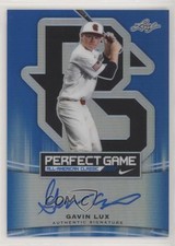 2015 Leaf Metal Draft Perfect Game Blue Prismatic 20/25 Gavin Lux Auto uk2