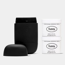 Fussy - Mens Natural Refillable Deodorant - Aluminium Free - 80 g (Pack of 3) 