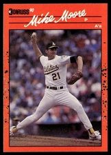 1990 Donruss Mike Moore Oakland Athletics #214