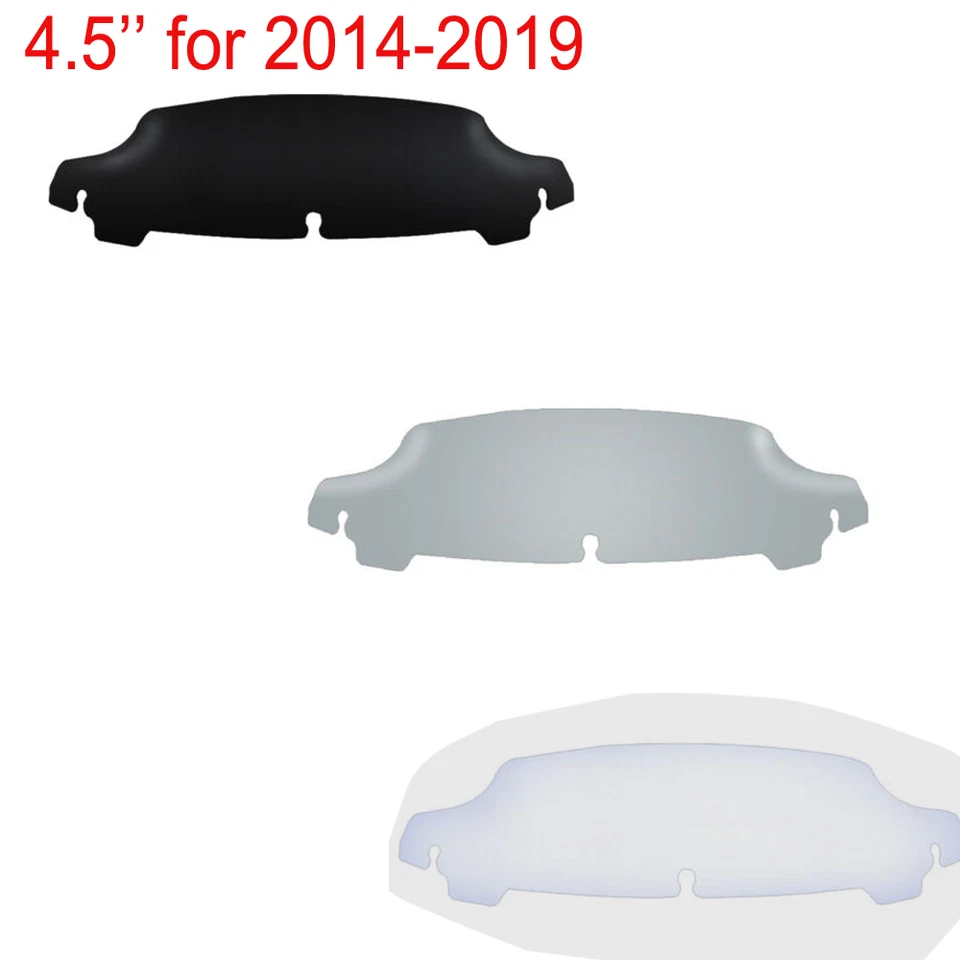 Parabrisas delantero ondulado 4,5" 7" 9" 10,5" para Harley Touring Street Glide 2014-up Foto 4 de 4