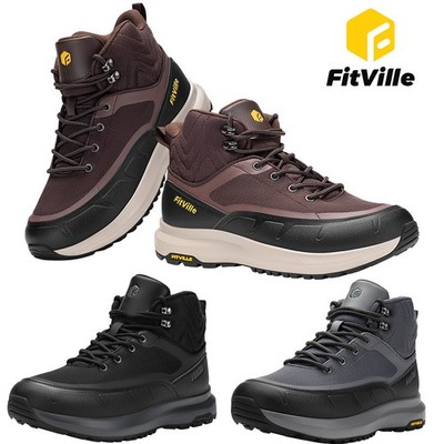 FitVille Mens Extra Wide Walking Hiking Boots Outdoor Trekking Trails Sneakers