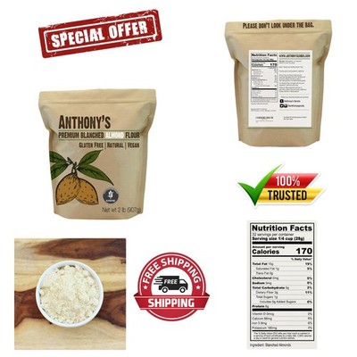 Blanched Almond Flour, 2 lb - Gluten-Free &  Baking Essential
