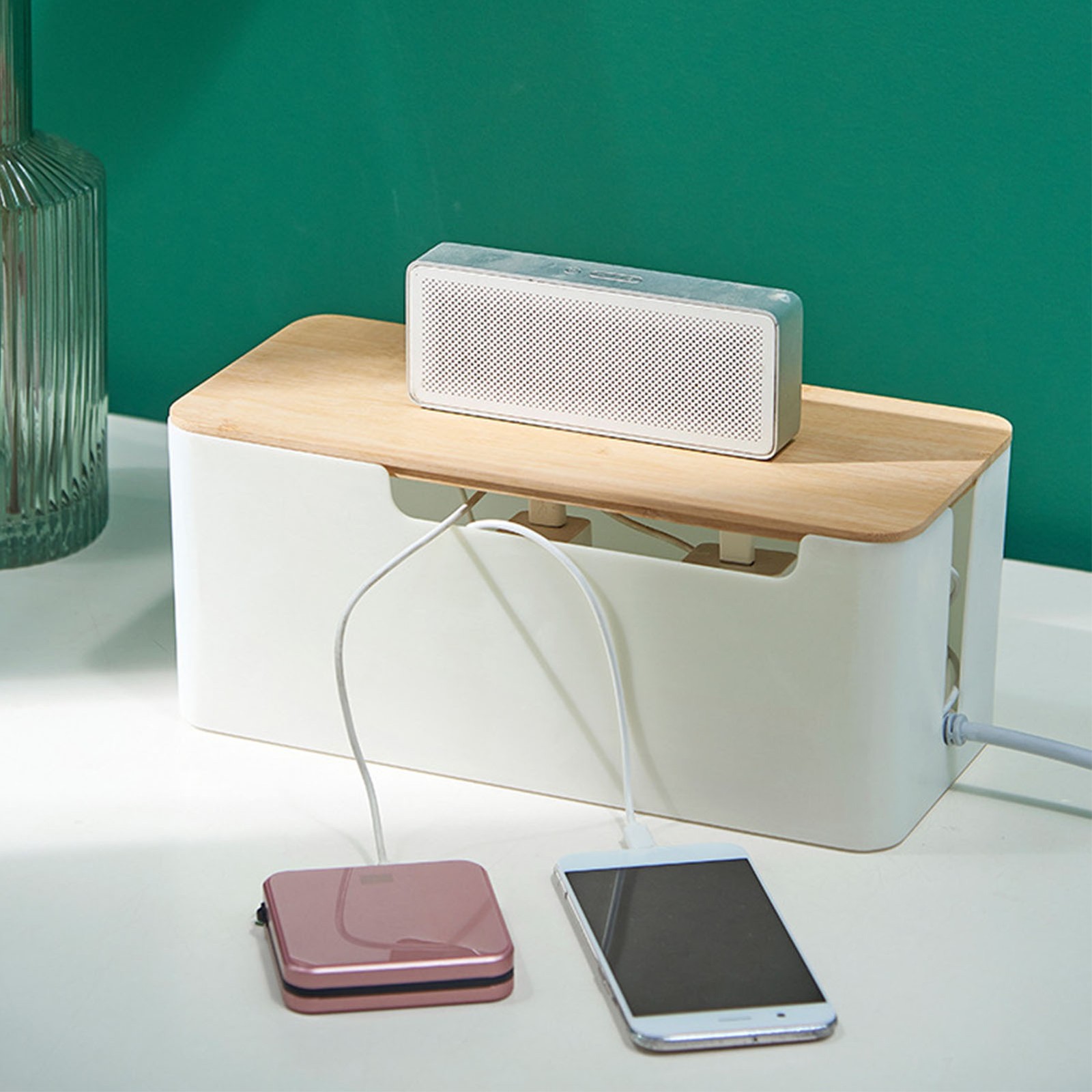 Router Organizer Box Power Strip Arrangement Shielding WiFi Router Cord Holder.