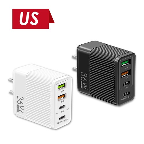 Prise adaptateur secteur chargeur domestique mural 4 ports charge rapide QC 3.0 USB Hub QC - Photo 12 sur 13
