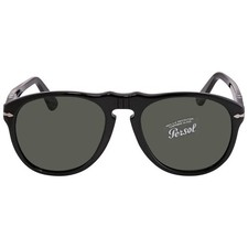 Persol Crystal Green Pilot Men's Sunglasses PO0649 9531 56 PO0649 9531 56